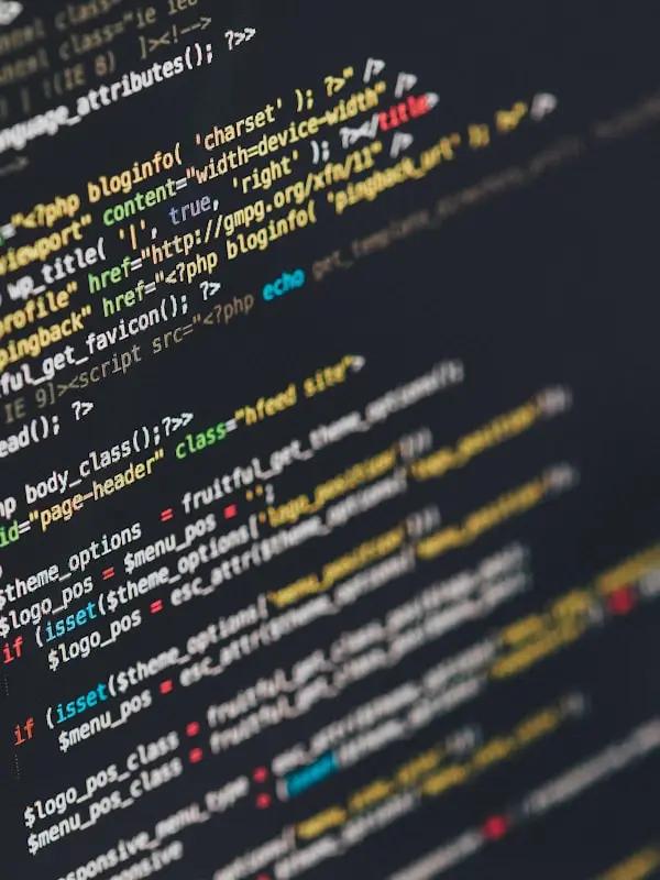 Developer writing clean code for a responsive website